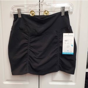 Black Marika Ruched Skort